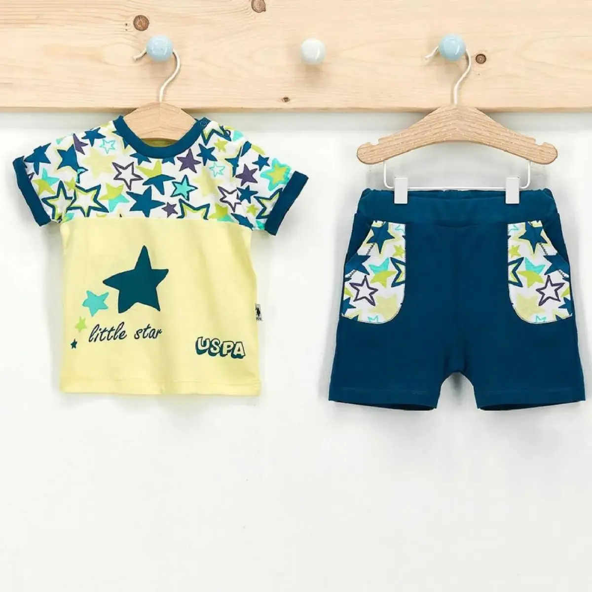 U.S Polo 2li Takım T-Shirt Açık Sarı