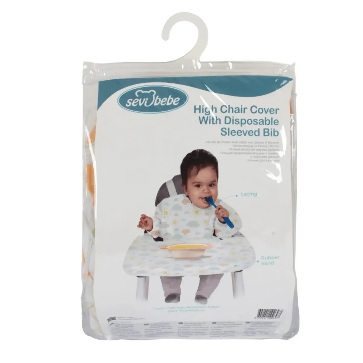 Sevi Bebe Kollu Mama Sandalyesi Önlüğü 5li