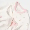 Bibaby Organik Tulum Takımı Tüllü The Flowers Ekru - Pembe