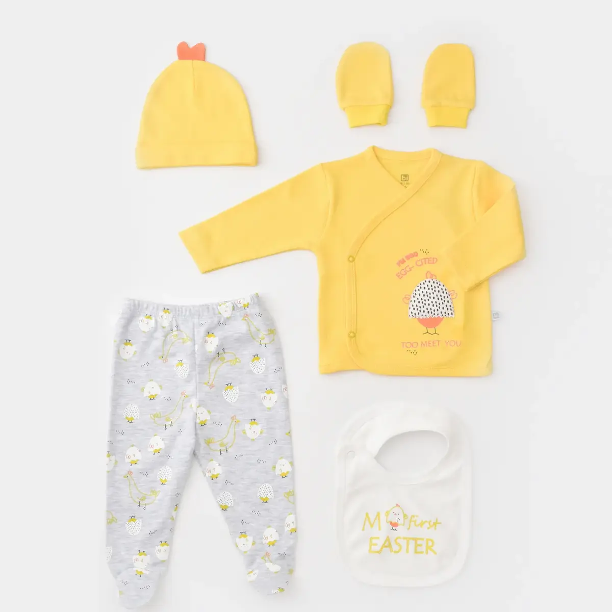 Bibaby Hastane Çıkışı 5li Chick And Chick  Sarı - Kar Melanj