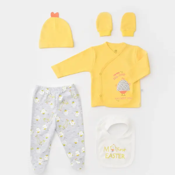 Bibaby Hastane Çıkışı 5li Chick And Chick  Sarı - Kar Melanj