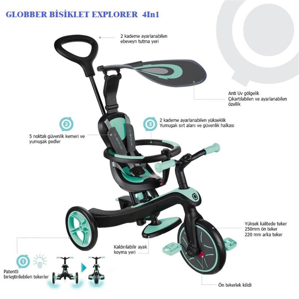Globber Explorer 4in1 Bisiklet Mavi