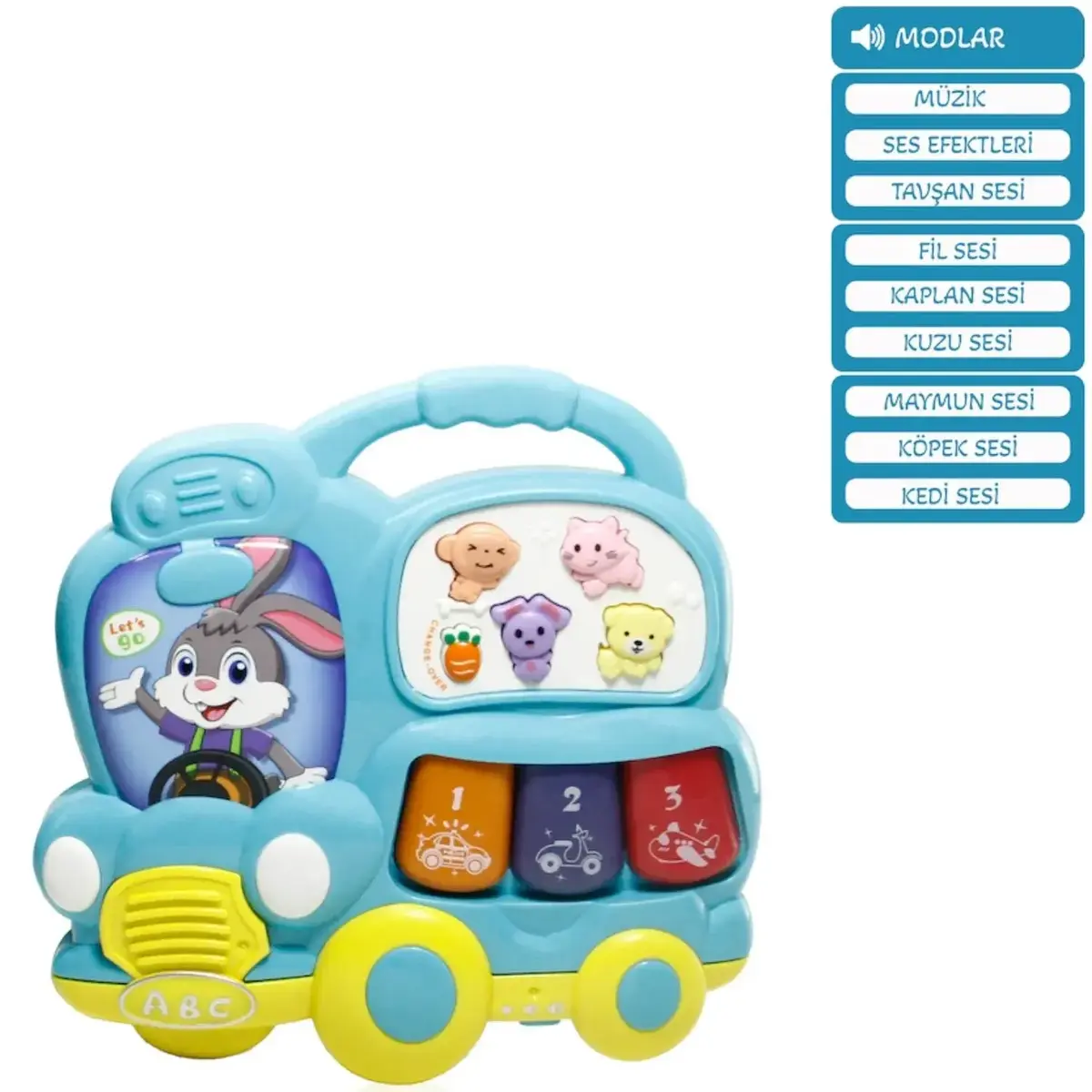 Vardem Işıklı ve Müzikli Otobüs Bebek Piyanosu