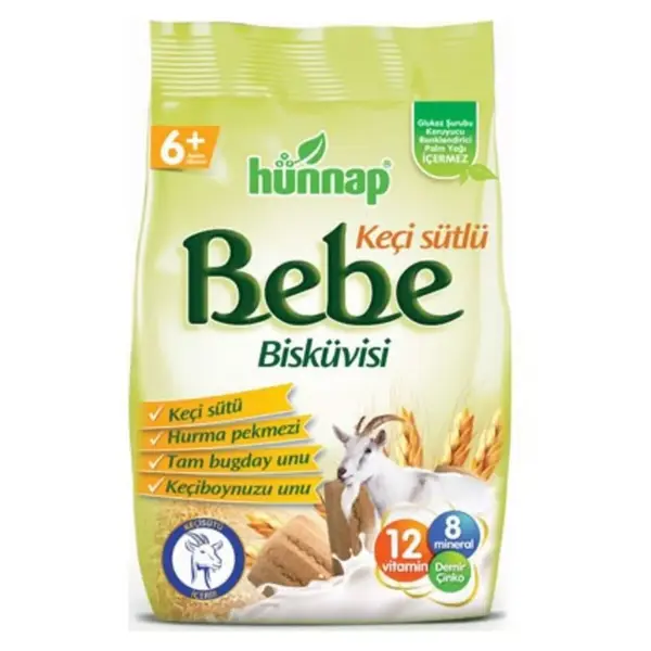 Hünnap Keçi Sütlü Bebek Bisküvisi 200 gr