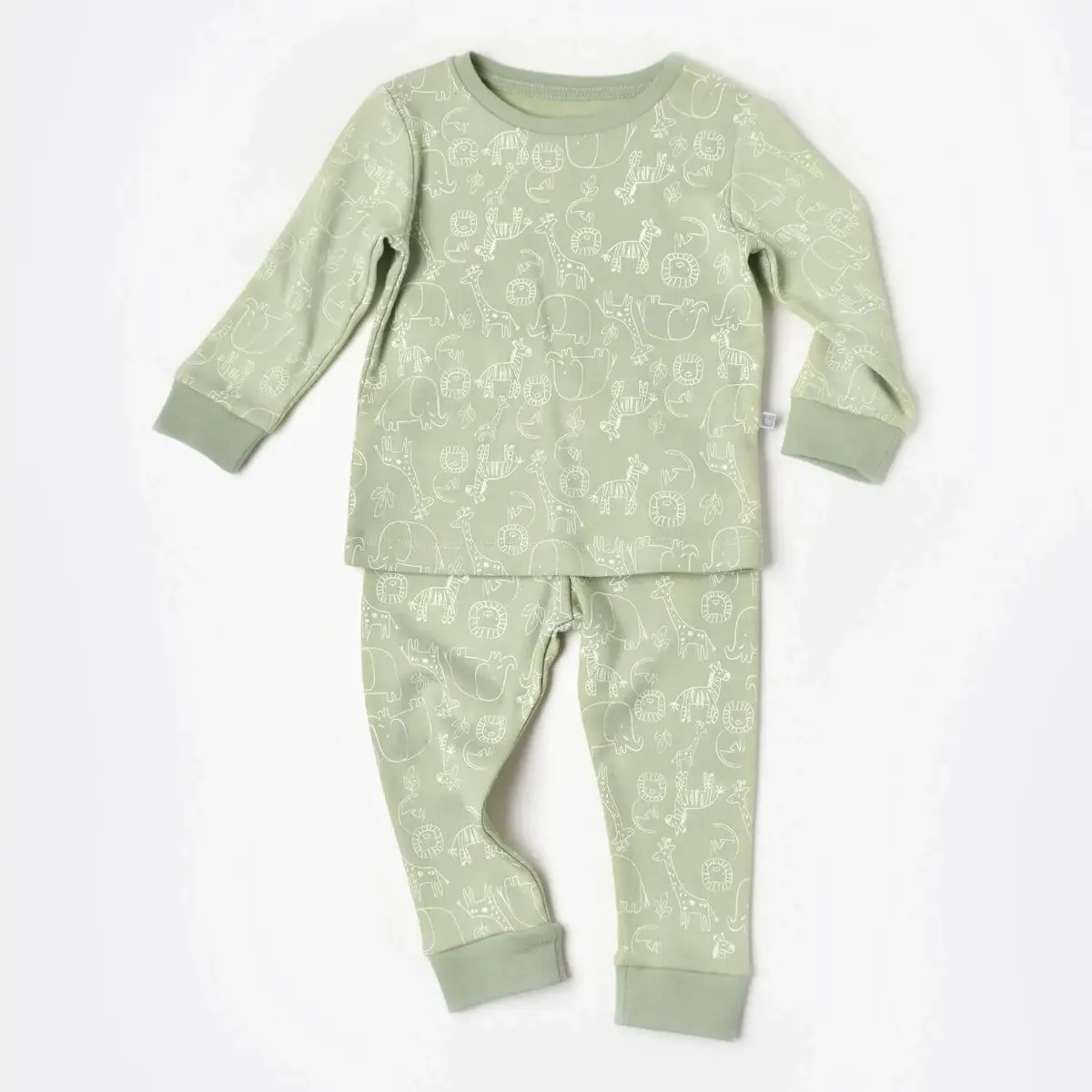 Bibaby Pijama Takımı Zoo Is Good Lime Cream
