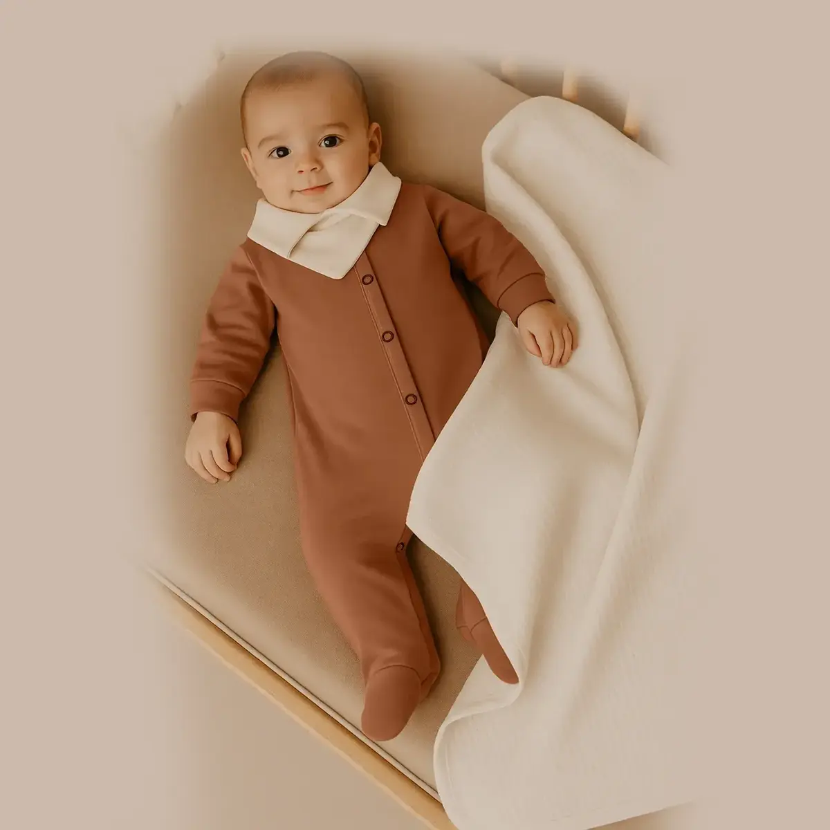 Bistyle Tulum Battaniyeli Gentleman Ekru - Kahverengi