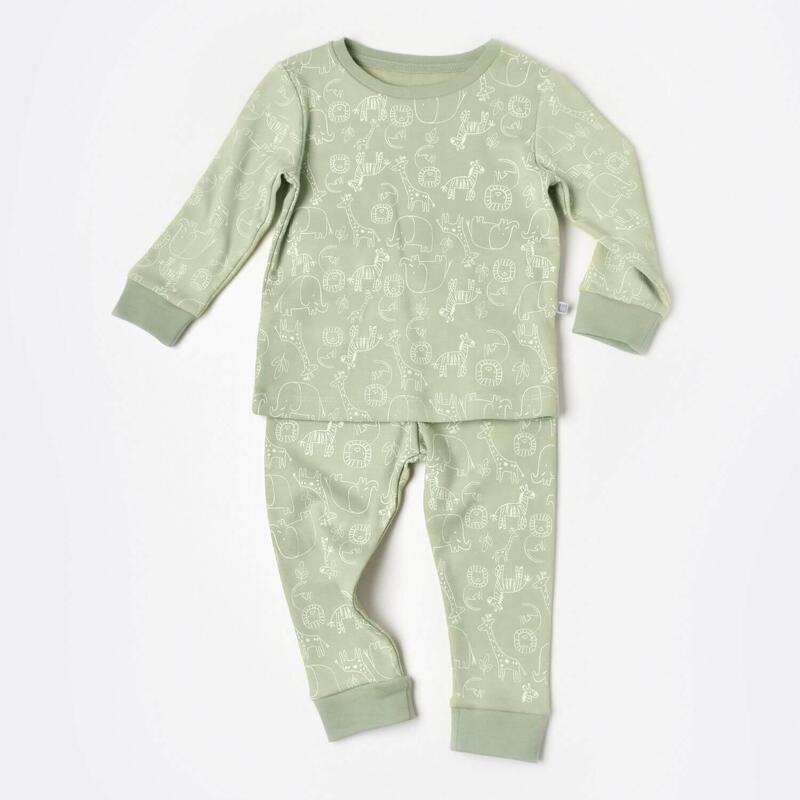 Bibaby Pijama Takımı Zoo Is Good Lime Cream