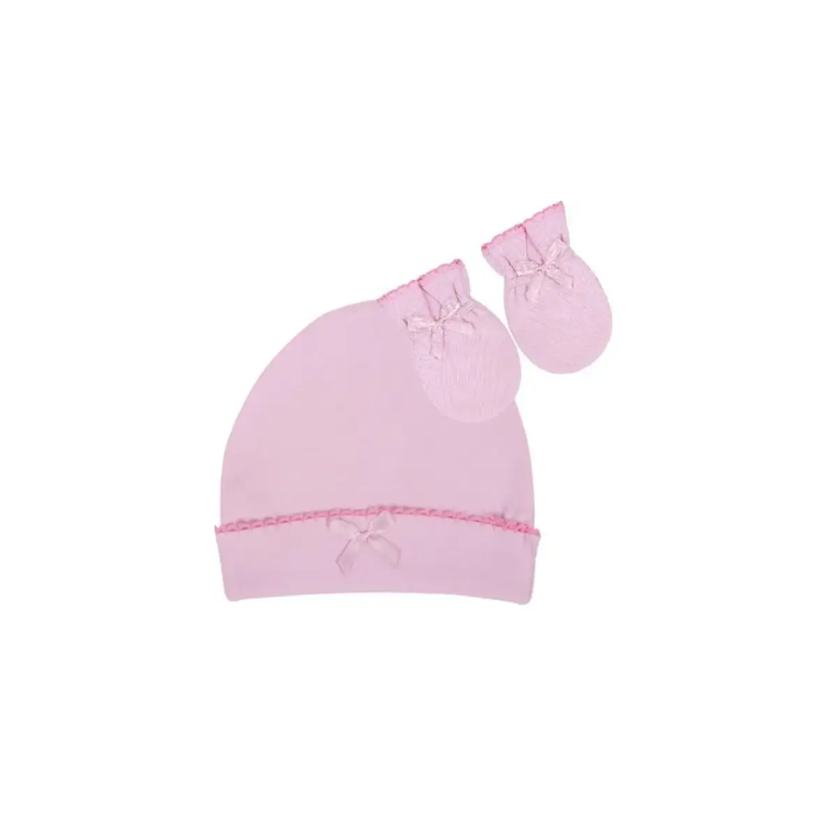 Sevi Bebe Şapka Eldiven Set Pembe