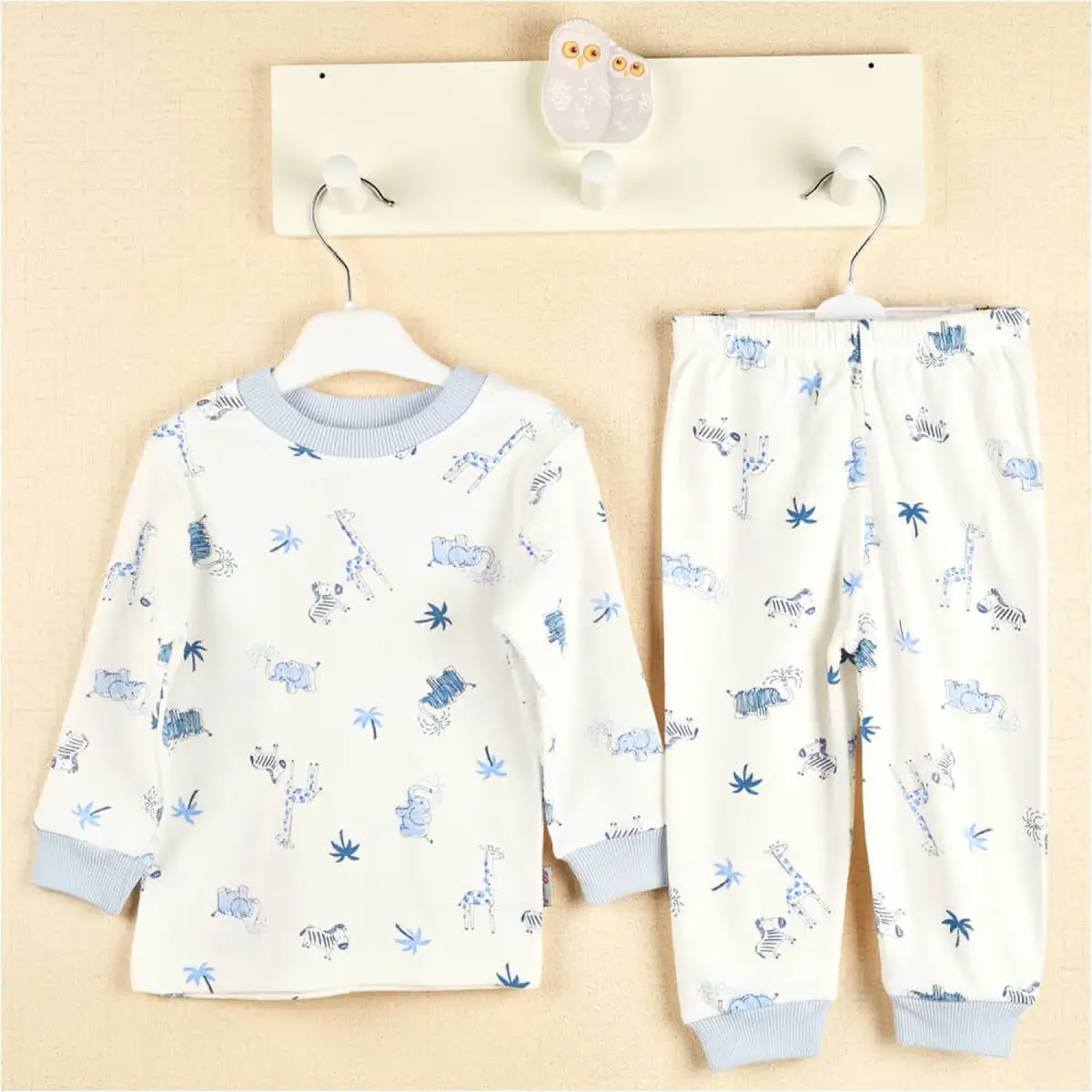 Rany Baby Kids Pijama Takımı Safari Mavi Rany Baby Kids Pijama Takımı Safari Mavi