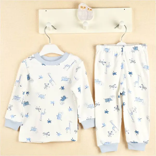 Rany Baby Kids Pijama Takımı Safari Mavi