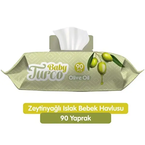 Baby Turco Zeytinyağı Islak Mendil 90lı
