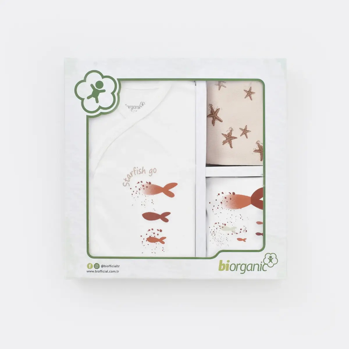 Bibaby Organik Hastane Çıkışı 5li Magic Starfish Latte