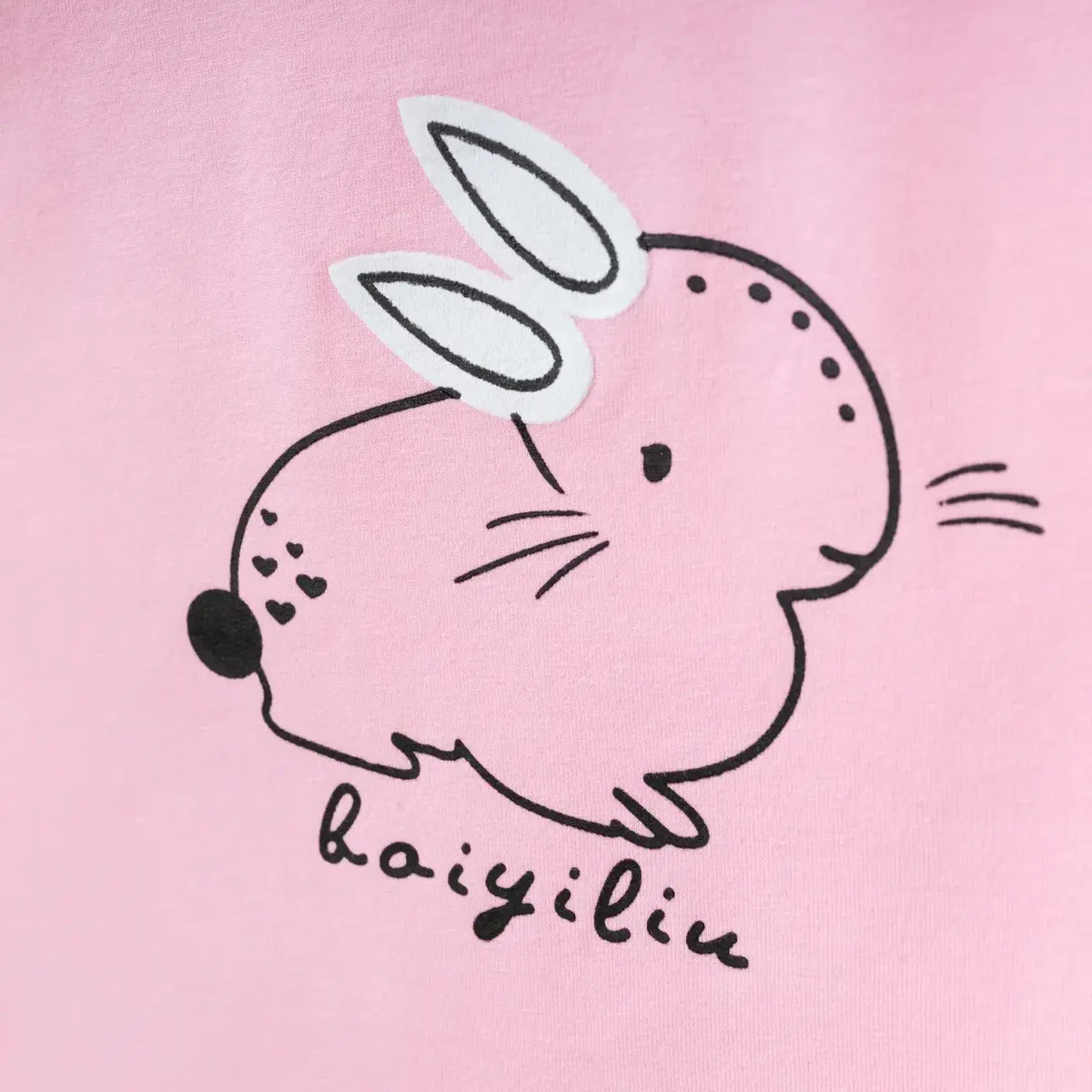 Winimo T-Shirt Tavşan Baskılı Pembe