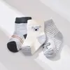 Bibaby Organik Çorap Soket 3lü Koala Gri