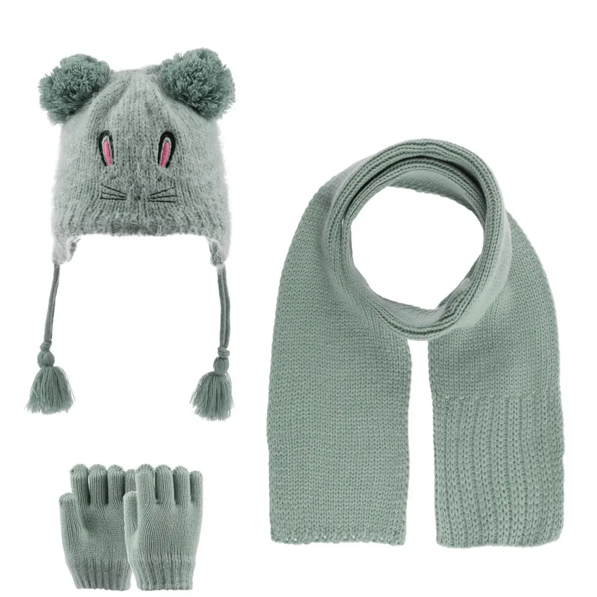 Kitti Atkı Bere Eldiven Takım Mint Kitti Atkı Bere Eldiven Takım Mint