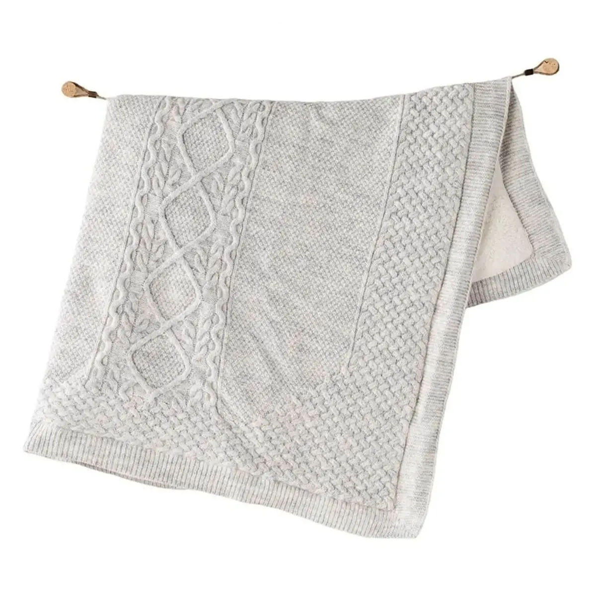 Andy Wawa Battaniye Triko 95x85 cm Gri Melanj Andy Wawa Battaniye Triko 95x85 cm Gri Melanj