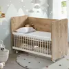 Pratik Sallanır Tekerlekli Anne Yanı Beşik 60X120 Ahşap