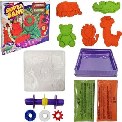 Play Toys Kinetik Kum Vahşi Hayvanların Dünyası Oyun Kumu 500gr