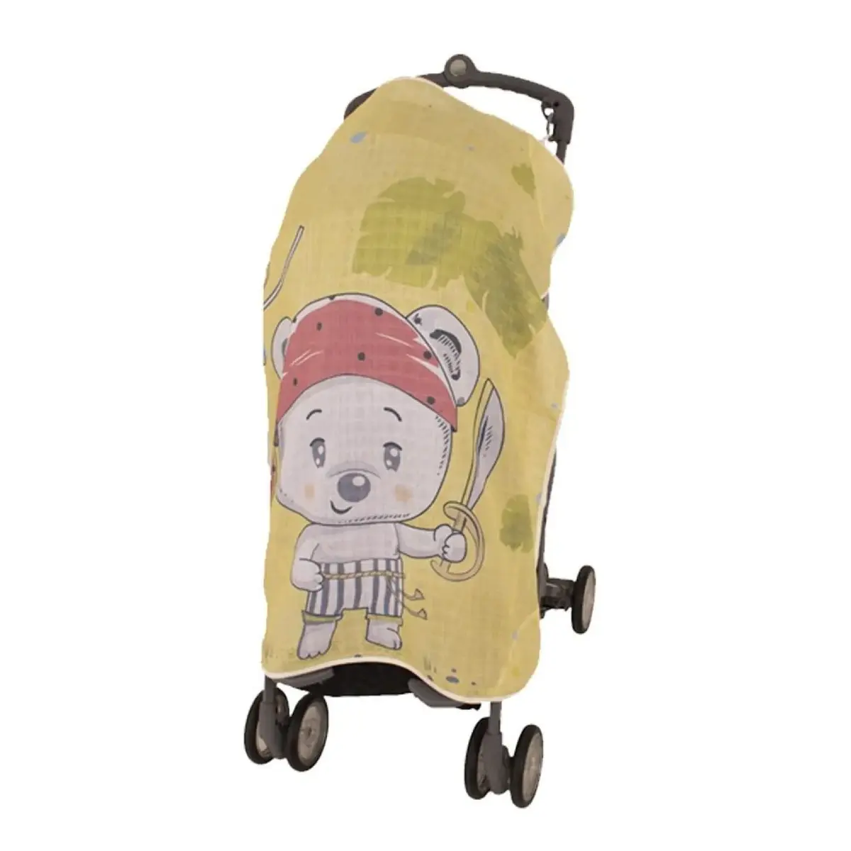 Sevi Bebe Müslin Bebek Arabası Örtüsü Pano Baskılı Korsan Sevi Bebe Müslin Bebek Arabası Örtüsü Pano Baskılı Korsan