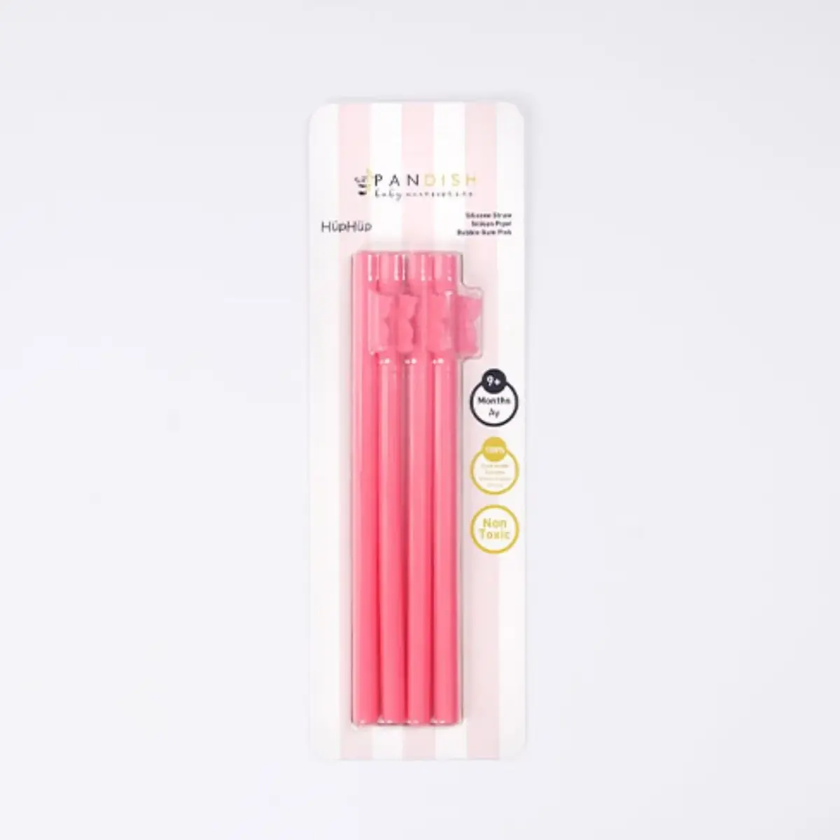 Pandish HüpHüp Silikon Pipet 4lü Pembe
