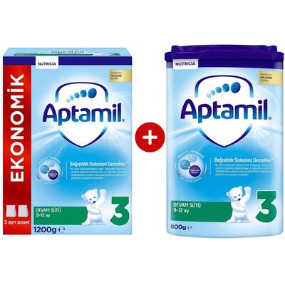 Aptamil 3 Devam Sütü 1200 Gr + 800 gr 