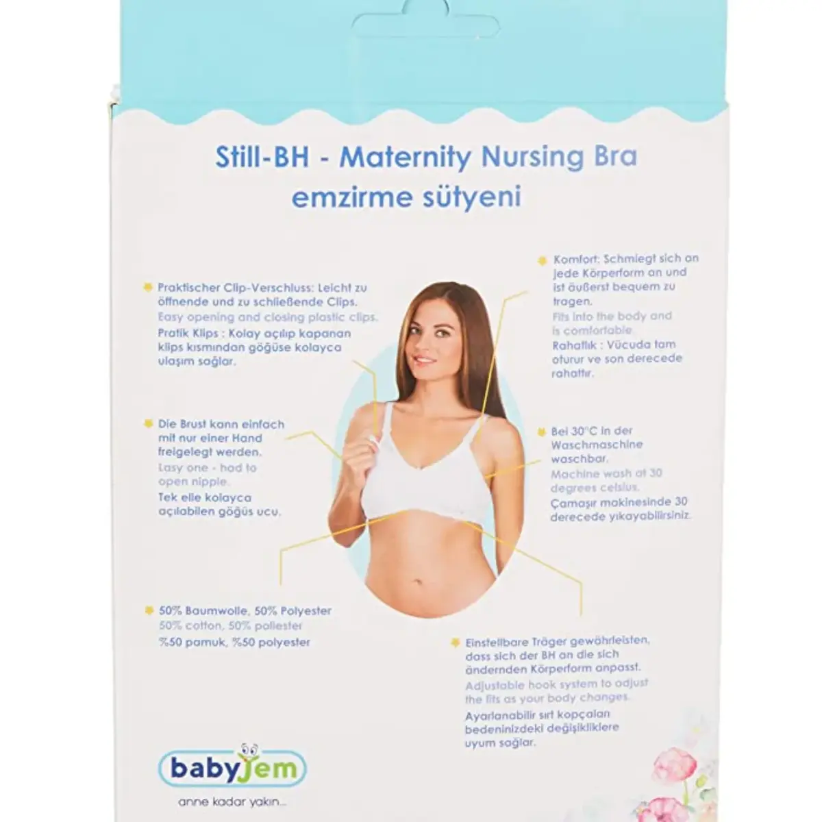 Babyjem Emzirme Sütyeni 85 Beden Beyaz