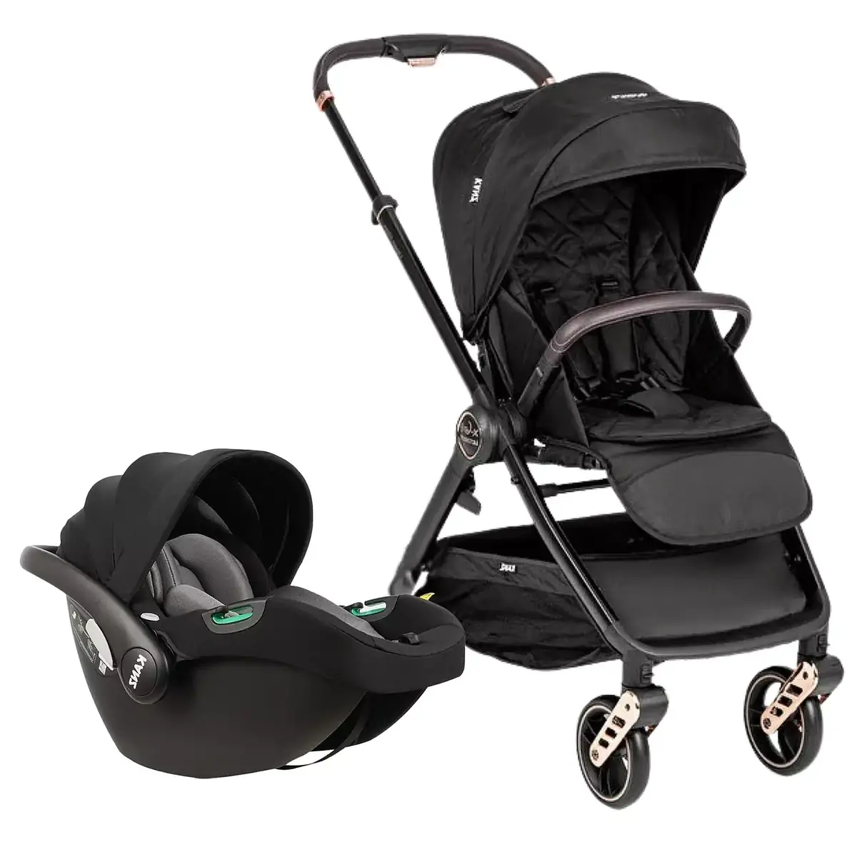 Kanz X-Go Ultimate Travel Sistem Bebek Arabası Silver Siyah