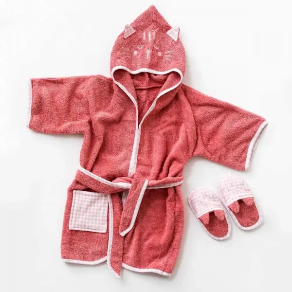 Andy Wawa Bornoz Takımı Baby Home Pembe