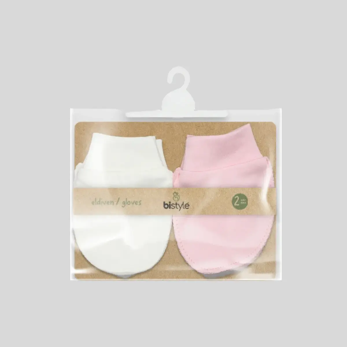 Bistyle Eldiven 2li Penye Basic Ekru - Pembe