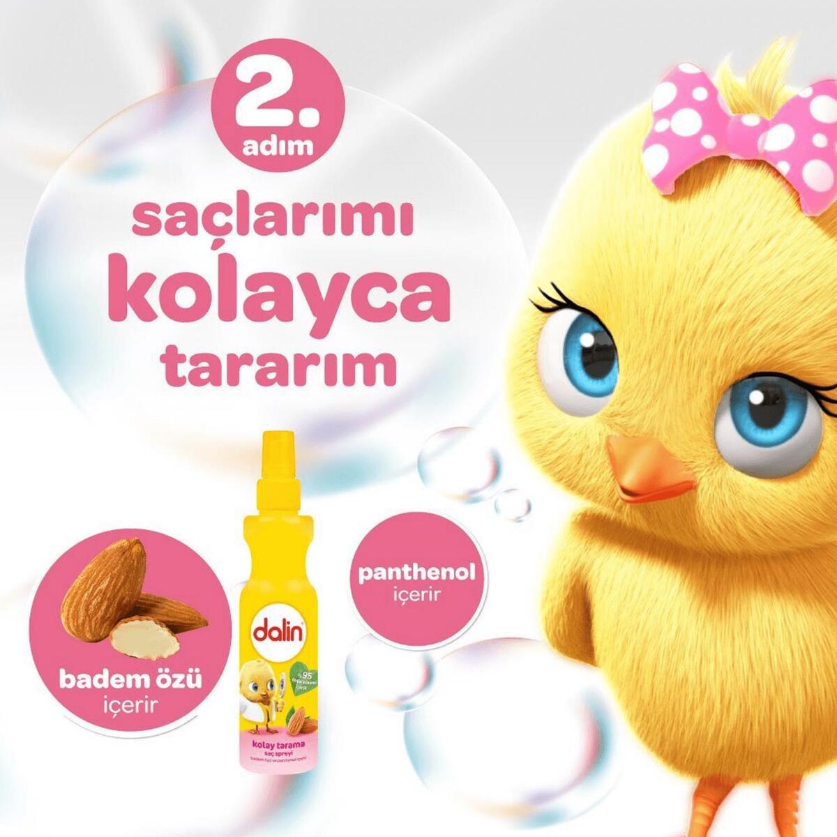 Dalin Kolay Tarama Bebek Şampuanı Badem 700 ml x 3 Adet