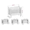 Meltem Kids Kral Beşik 60x120 cm Beyaz - Ekru