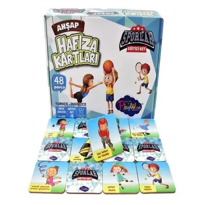 Playwood Eğitici Ahşap Hafıza Kartları Sporlar