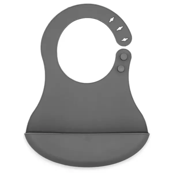 Babyjem Mini Silikon Önlük Gri