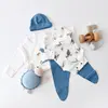 Bibaby Organik Zıbın Takımı Caretta In Live Prematüre Ekru - İndigo