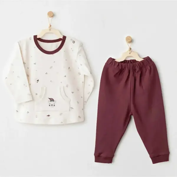 Andy Wawa 2li Takım My 1st Wardrobe Bordo - Ekru