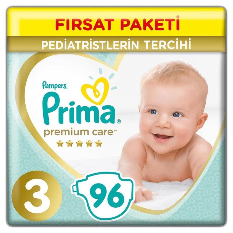 Prima Premium Care Bebek Bezi 3 Beden Midi 6-10 Kg 96lı Ultra Fırsat Paketi