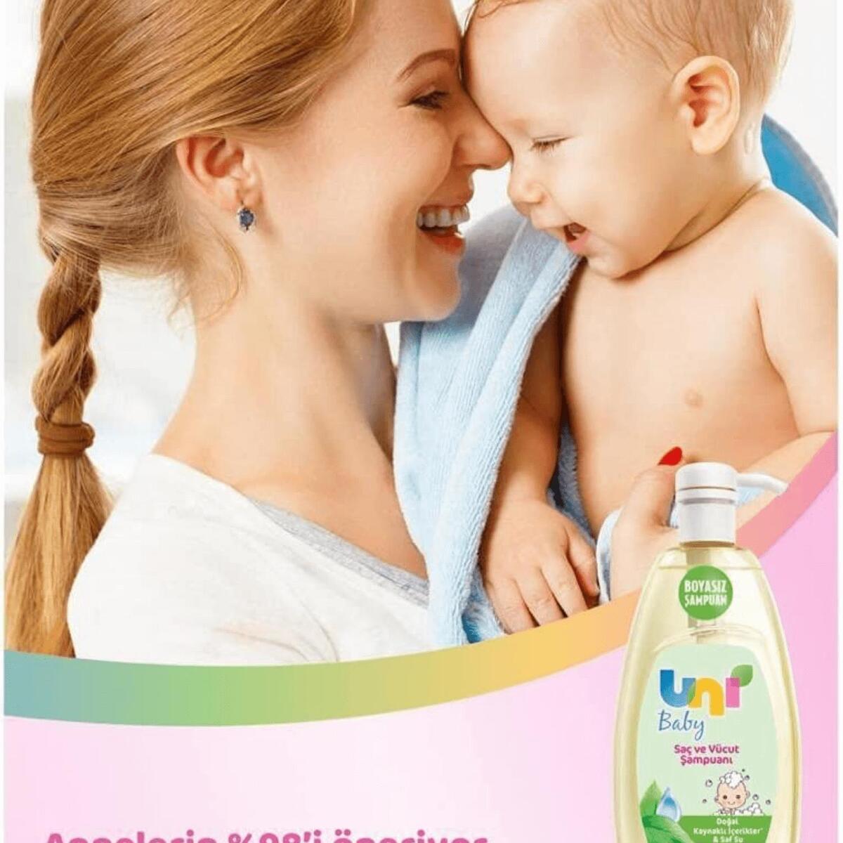 Uni Baby Şeffaf Bebek Şampuanı 900 ml x 3 Adet