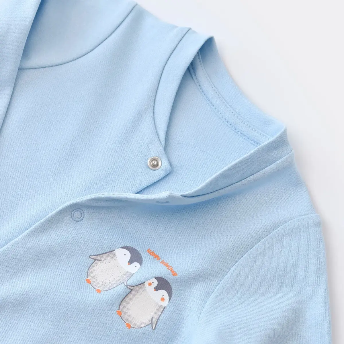 Bibaby Organik Tulum Hello New Penguins Mavi