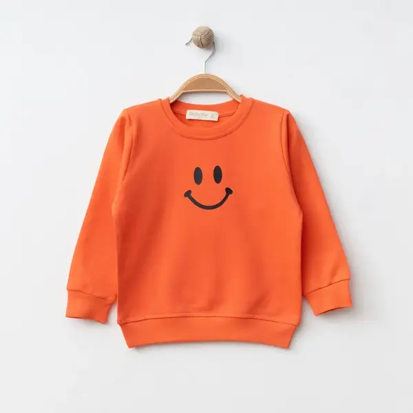 Bebolly 2li Takım Gülen Yüz Baskılı Mercan