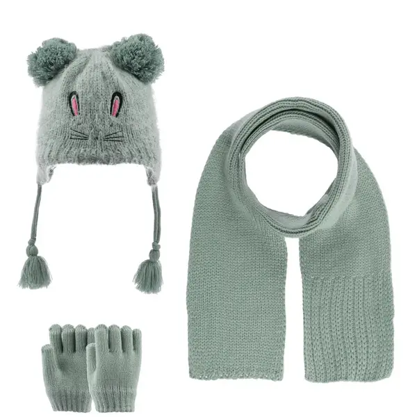 Kitti Atkı Bere Eldiven Takım Mint