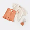 Bibaby Organik 2li Takım Şortlu Summer Fruit Light Cream - Caramel