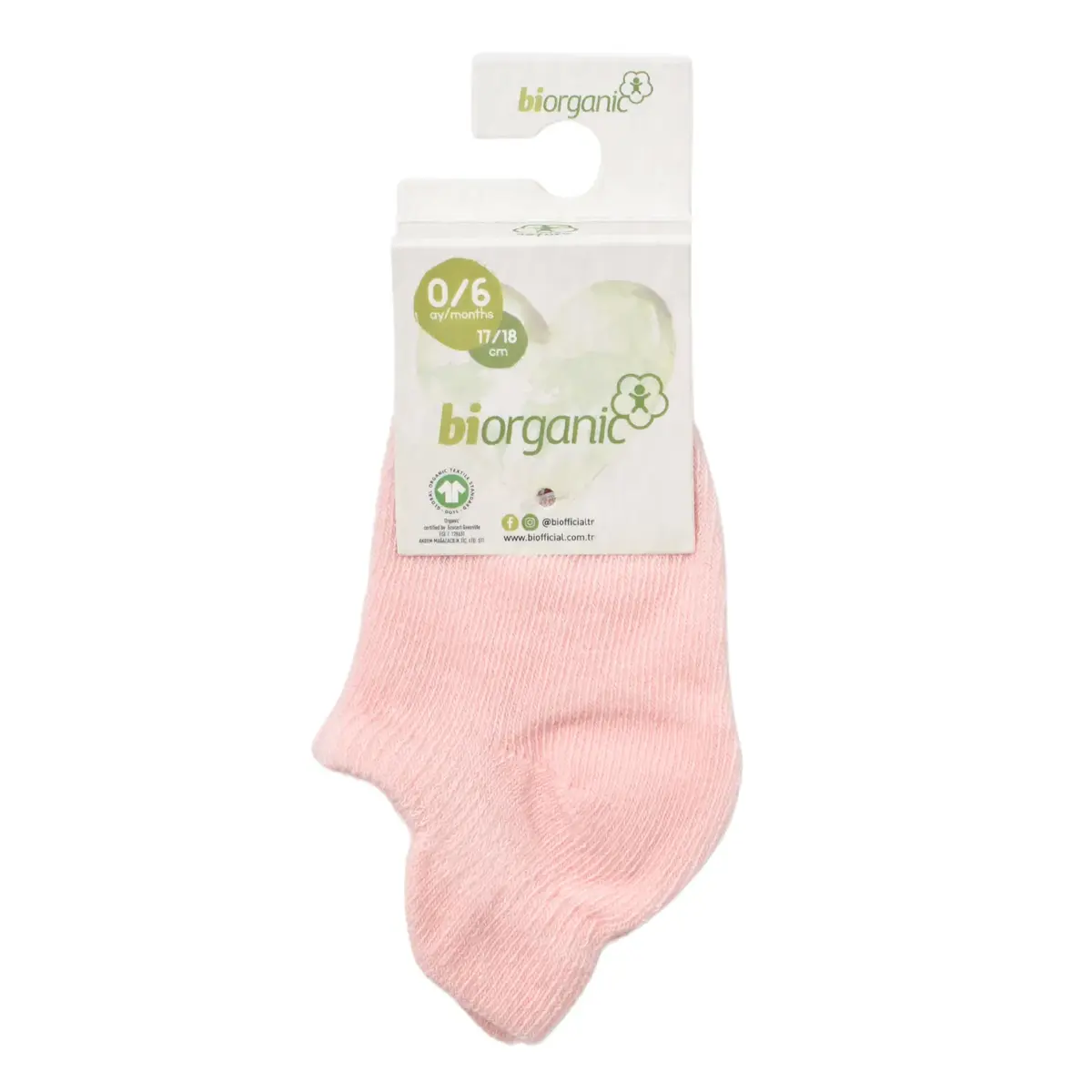 Bibaby Organik Çorap Soket Basic Sneaskers Pembe Bibaby Organik Çorap Soket Basic Sneaskers Pembe