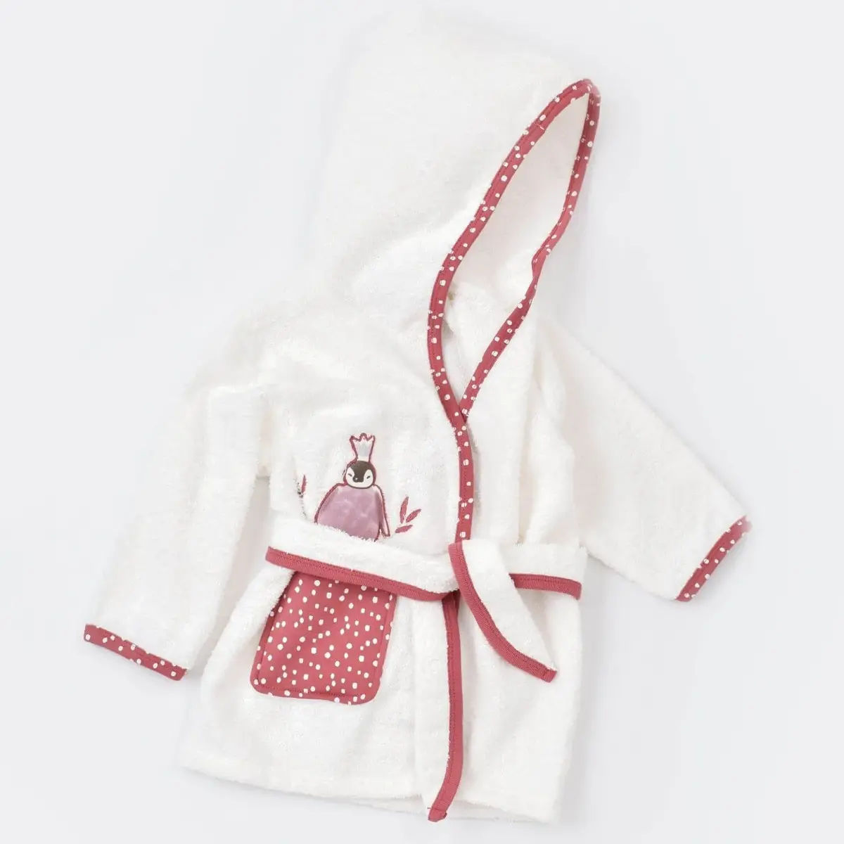 Bibaby Organik Bornoz Takımı Little Love Rose Dry