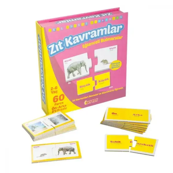 Eğlenceli Zıt Kavramlar Puzzle Gerçek Resim