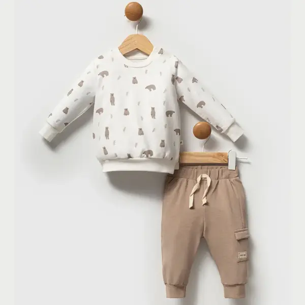 Moi Noi 2li Takım Hayvanlı Kahverengi