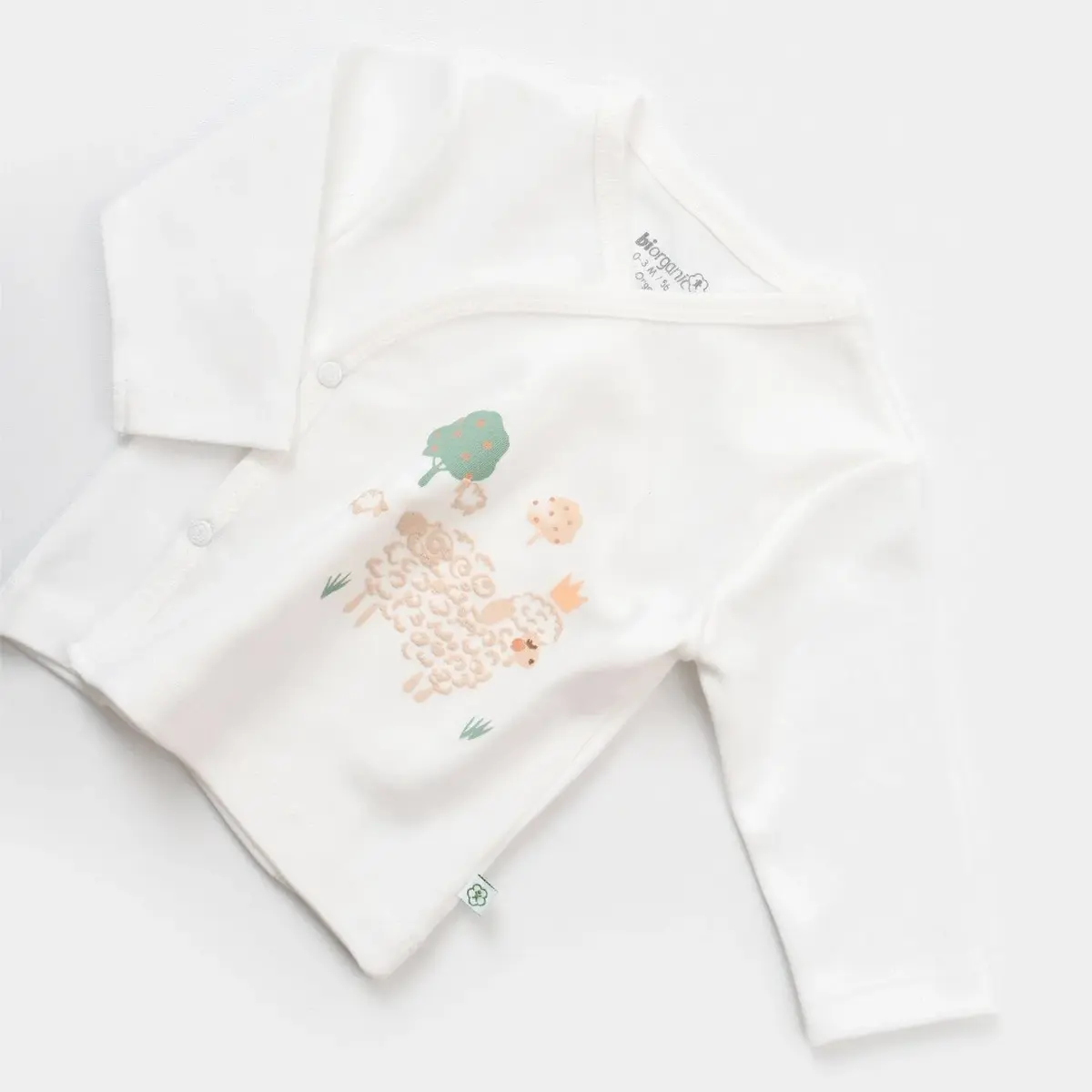 Bibaby Organik Zıbın Takımı 3lü Curly Sheep Ekru