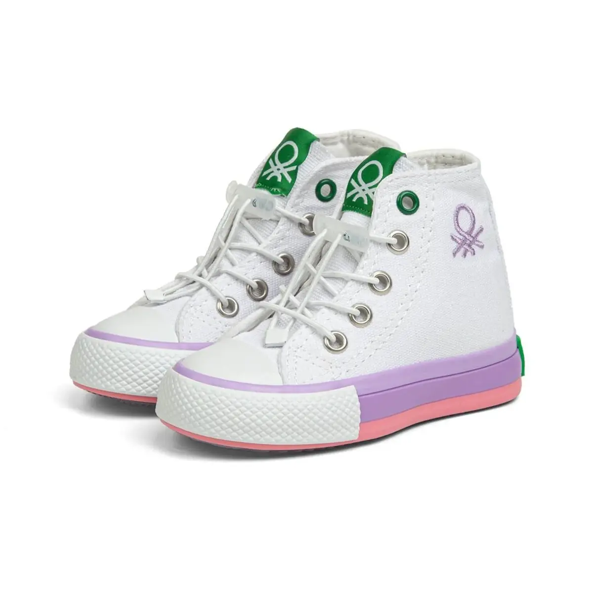 Benetton Ayakkabı Spor Beyaz - Lila Benetton Ayakkabı Spor Beyaz - Lila