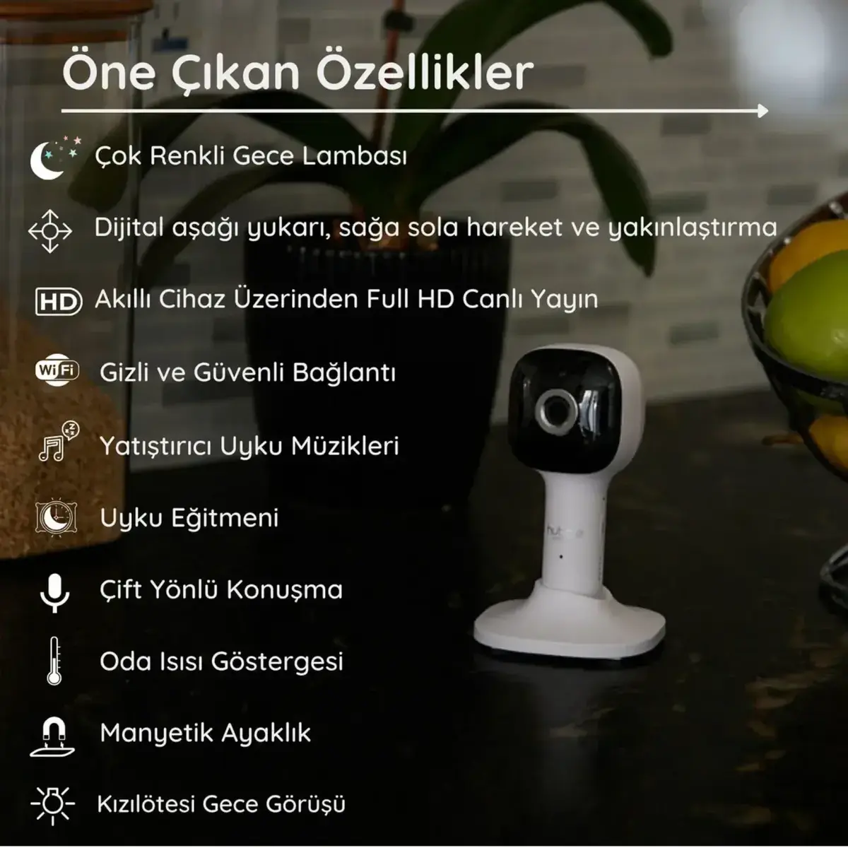 Hubble Nursery Pal Cloud  Wifi-Connect 5 inç Dijital Bebek Kamerası