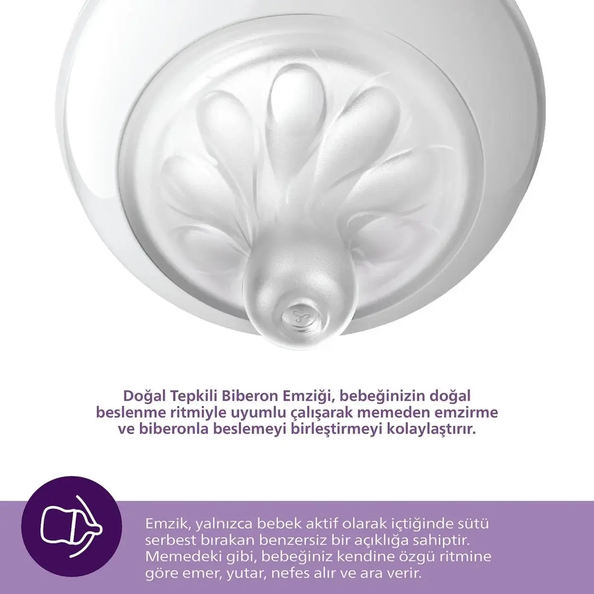 Philips Avent Doğal Tepkili Biberon Emziği 2li 6 Numara 6+ Ay