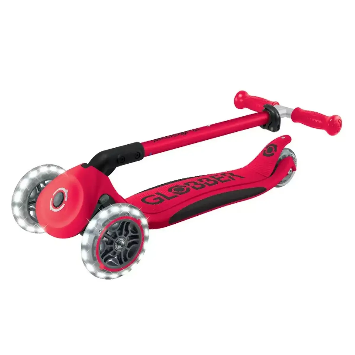 Globber Elite Deluxe Işıklı Scooter Kırmızı
